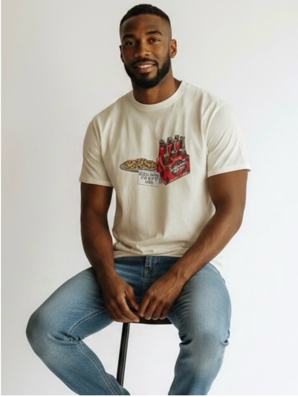 Delta Yuletide Brew Graphic Christmas Tee Shirt 2X Tall White